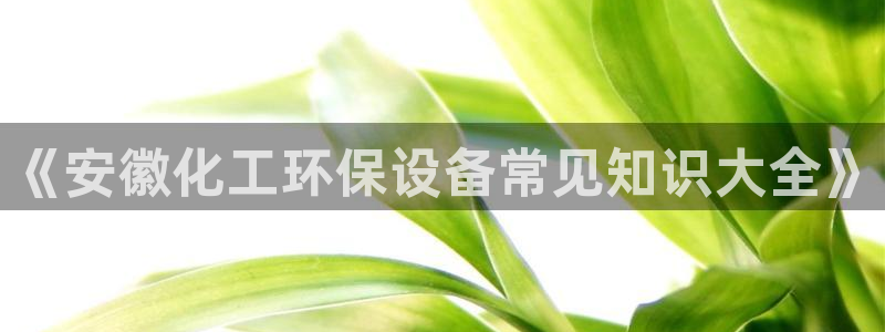 亿万手游官网：《安徽化工环保设备常见知识大全》